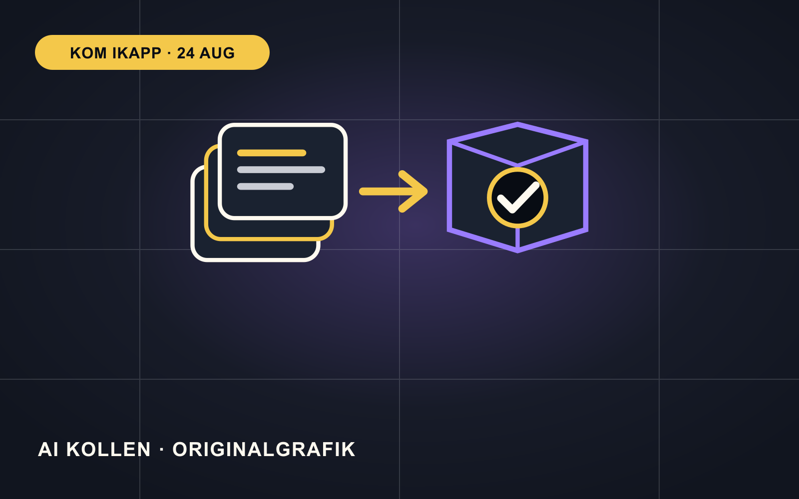 Originalgrafik med dokument och expertmarkeringar som matas in i en specialtränad AI-modell för juridiskt arbete.